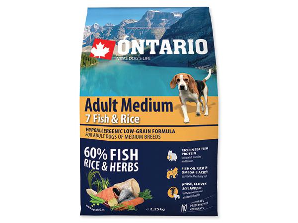 ONTARIO dog ADULT MEDIUM fish - 2,25kg