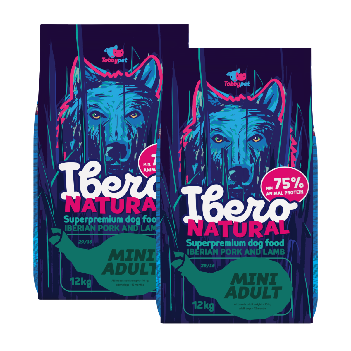 Ibero Natural Dog Mini Adult - 2x12kg