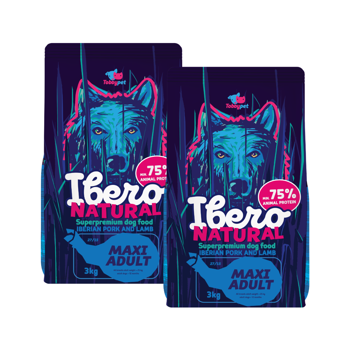 Ibero Natural Dog Maxi Adult - 2x3kg