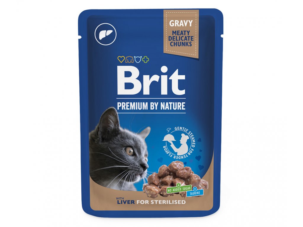 Brit Premium Cat Pouches Liver for Sterilised - 100g / expirace 4.4.2024
