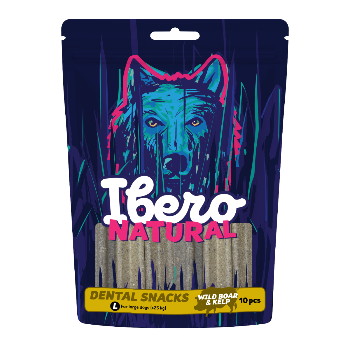 Ibero Dental Snacks Diviak/Morská riasa 460g - L (10ks)