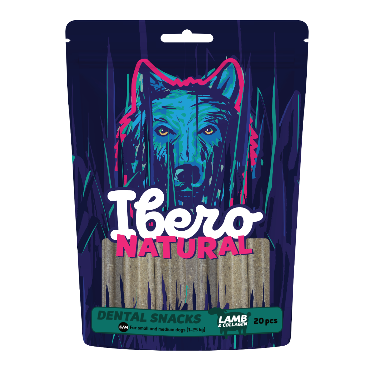Ibero Dental Snacks Jahňacie/Kolagén 480g - S / M (20ks)