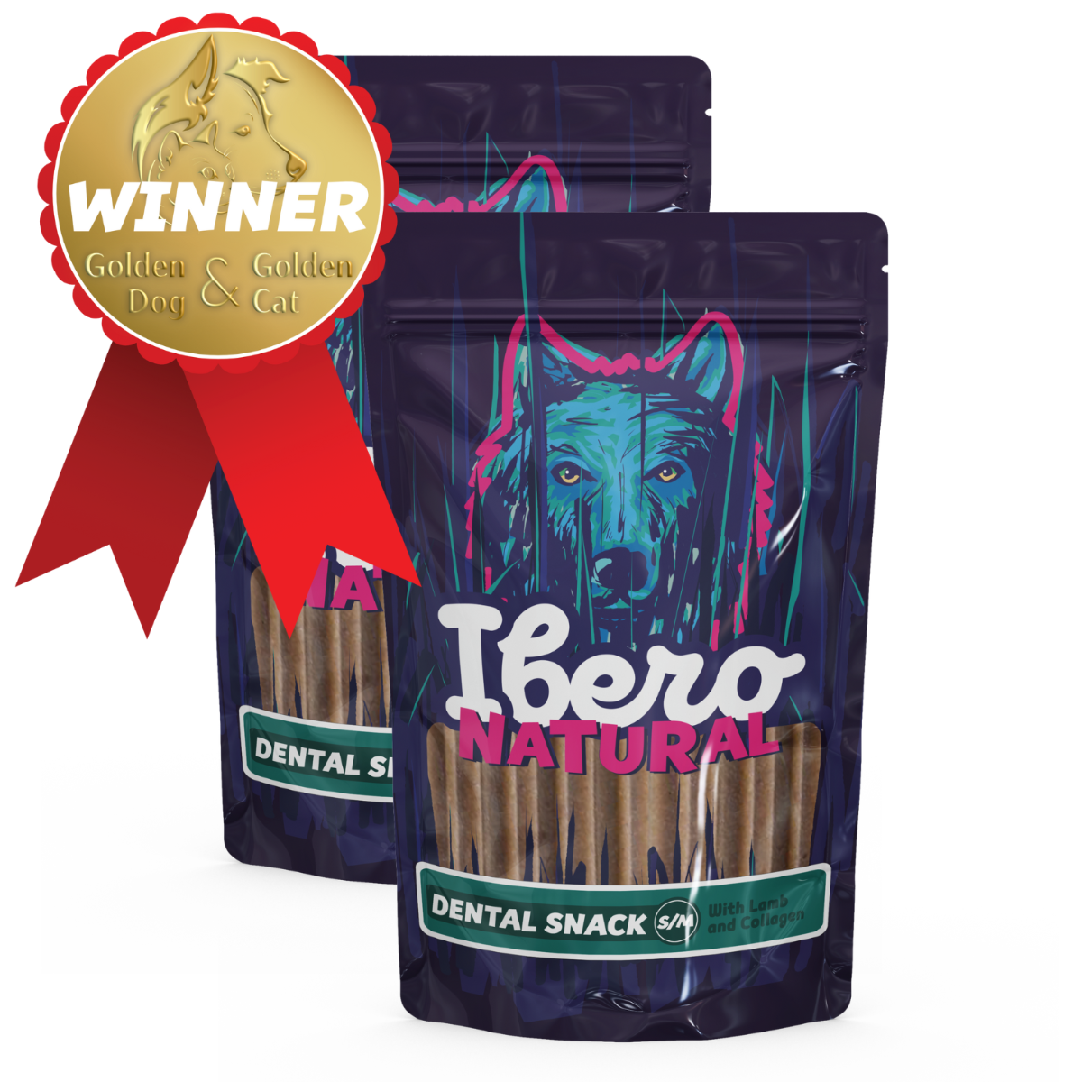 Ibero Dental Snacks Jahňacie/Kolagén - 2x S/M(20ks)