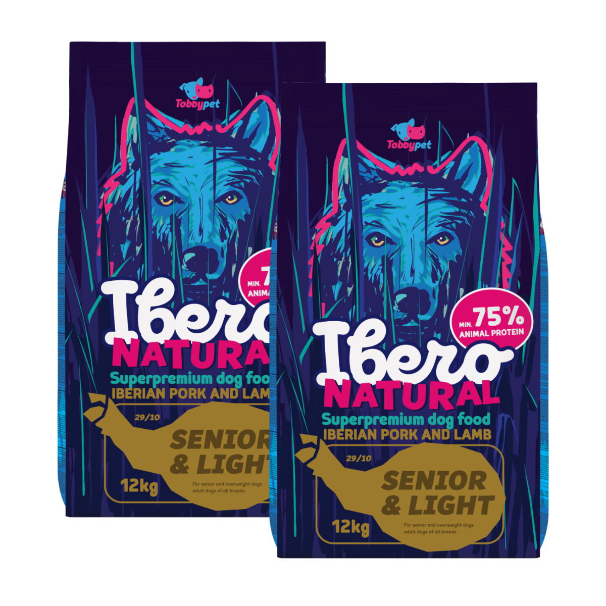 Ibero Natural Dog Senior&amp;Light - 2x12kg