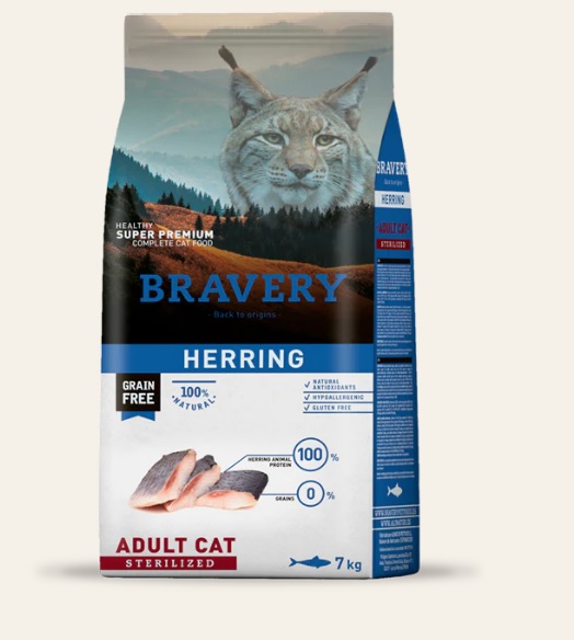 BRAVERY cat STERILISED HERRING - 7kg