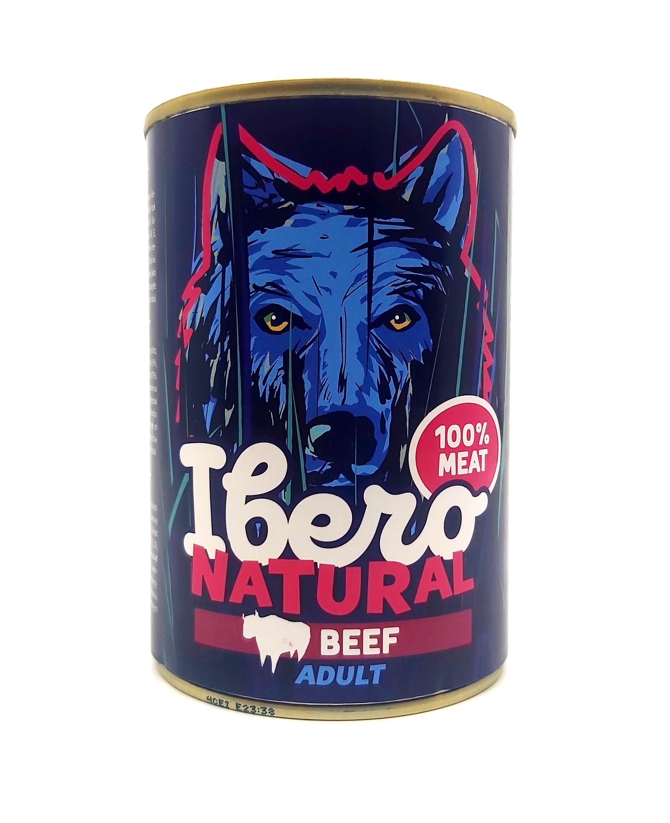Ibero NATURAL dog konz. ADULT beef - 3x400g