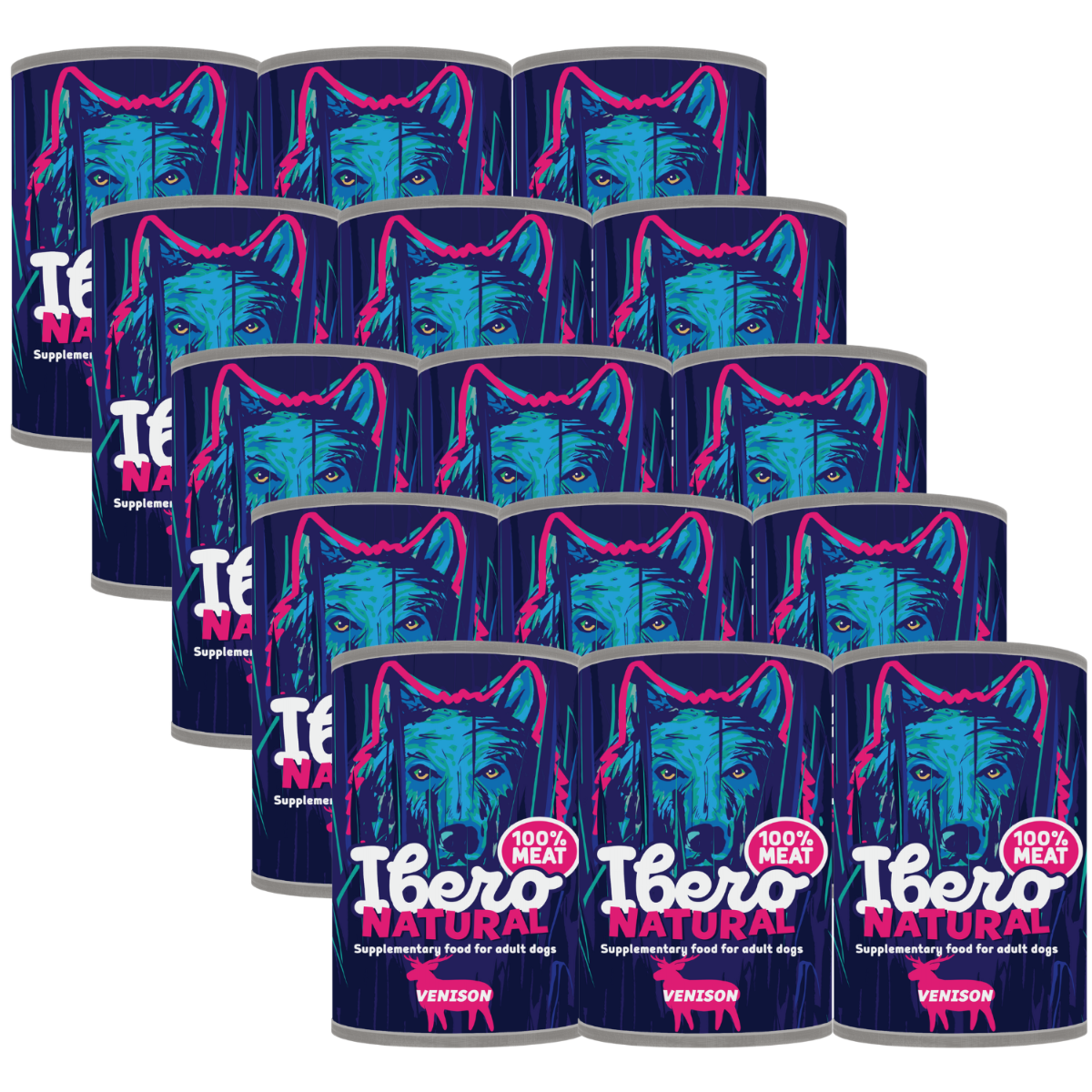 Ibero Natural Dog Adult Venison - 15x400g
