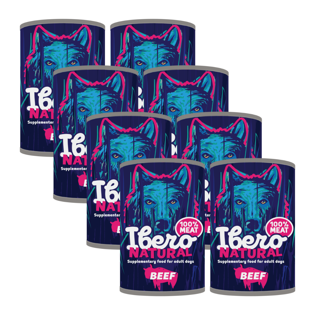 Ibero Natural Dog Adult Beef - 8x1200g