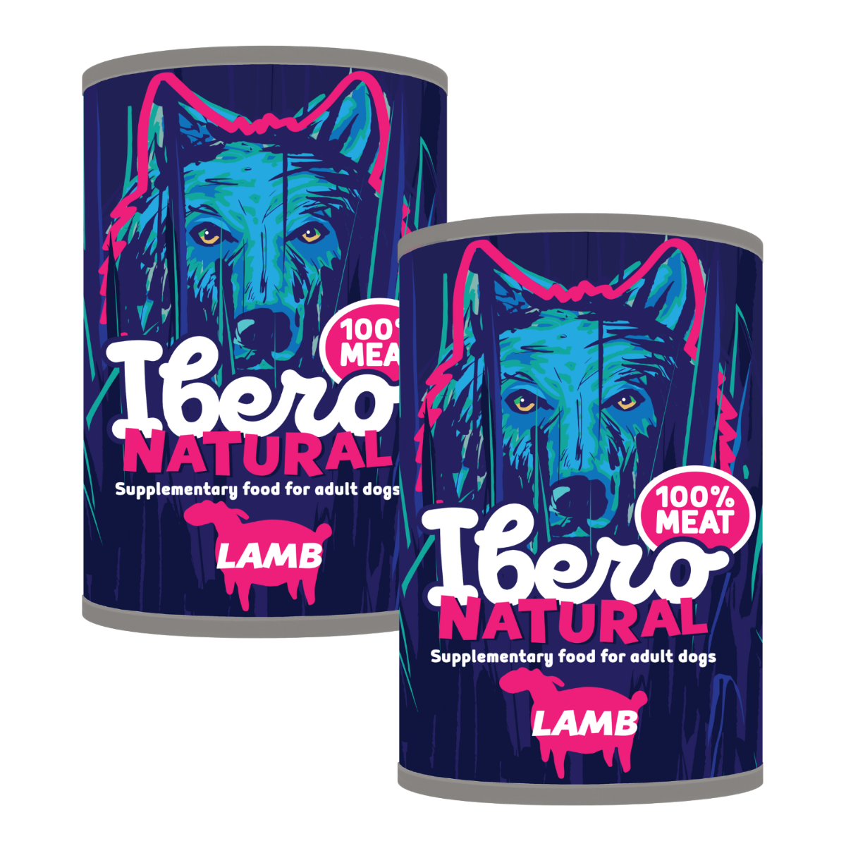 Ibero Natural Dog Adult Lamb - 2x1200g