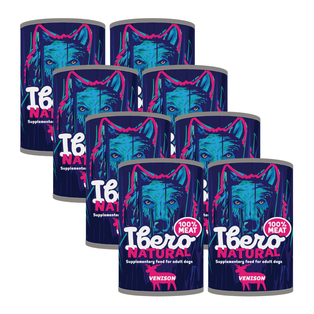 Ibero Natural Dog Adult Venison - 8x1200g