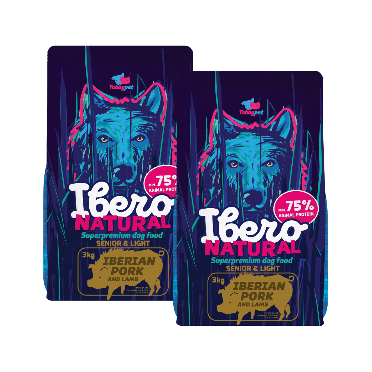 Ibero Natural Dog Senior&amp;Light - 2x3kg