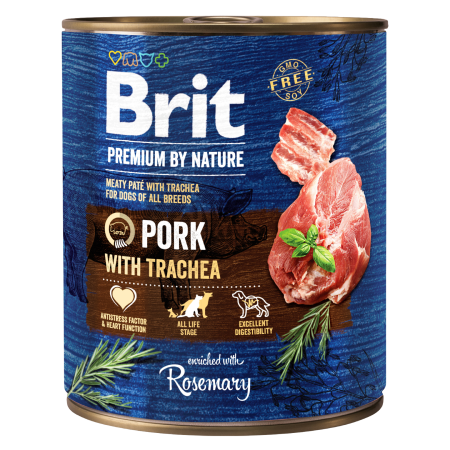 Brit Premium by Nature Pork with Trachea - 800g / expirace 8.6.2024