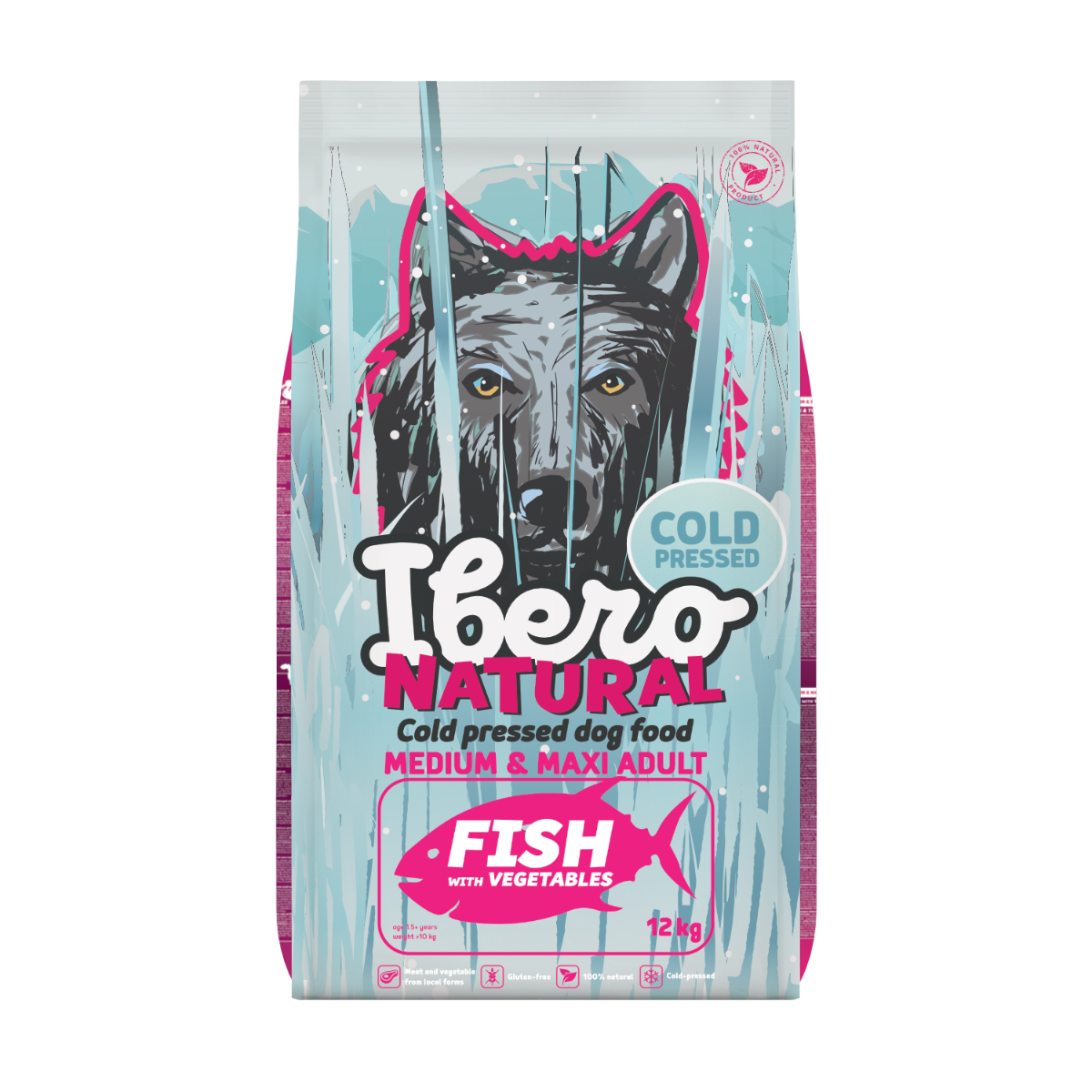 Ibero Cold Press Dog Medium &amp; Maxi Adult Fish - 12kg
