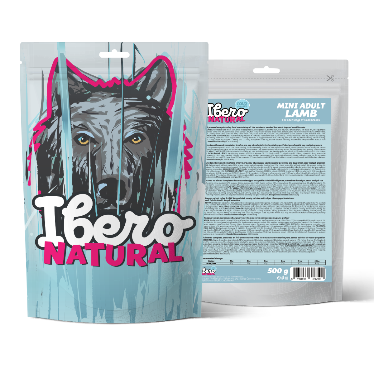 Vzorka - Ibero Cold Press Dog Mini Adult Lamb - 500g