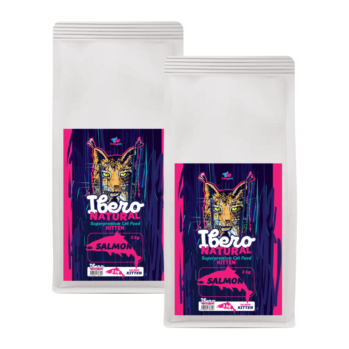 Ibero Natural Cat Kitten Salmon - 2x3kg