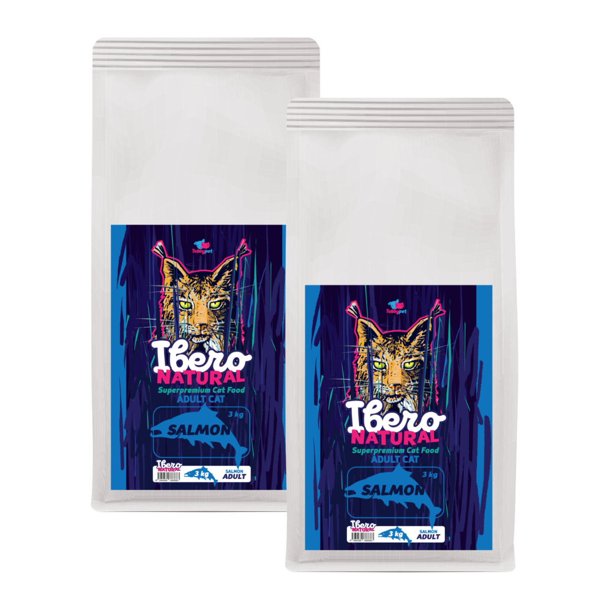 Ibero Natural Cat Adult Salmon - 2x3kg