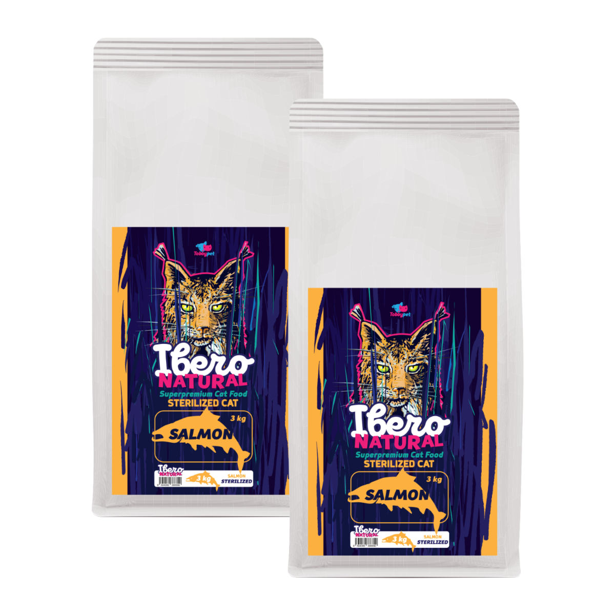 Ibero Natural Cat Sterilized Salmon - 2x3kg