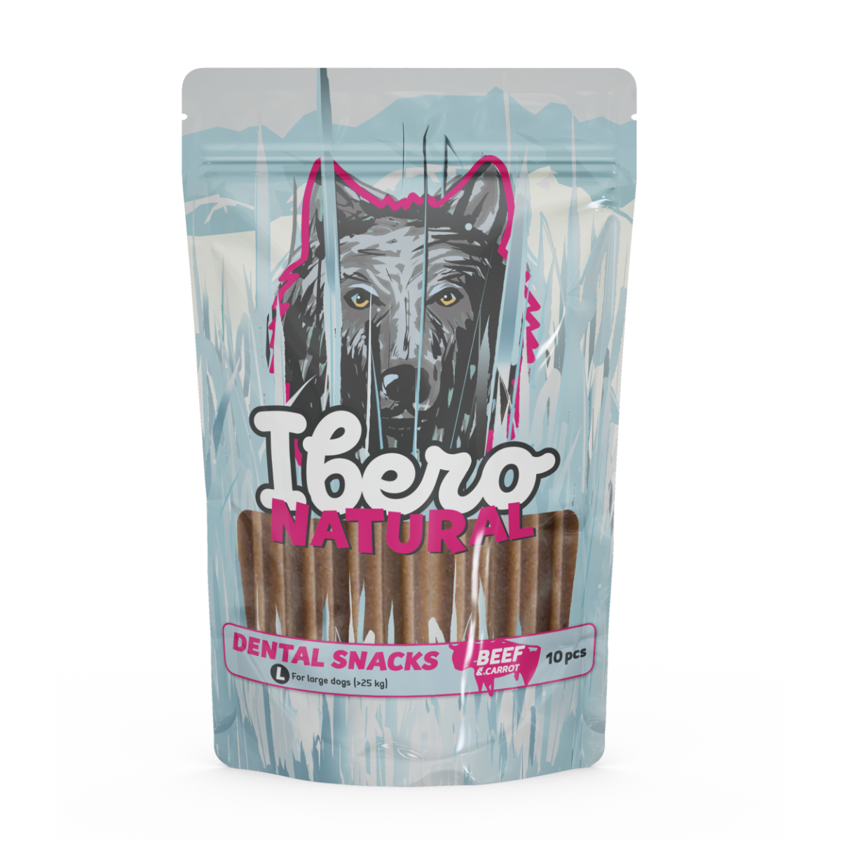 Ibero Dental Snacks Hovädzie/Mrkva 460g - L (10ks)