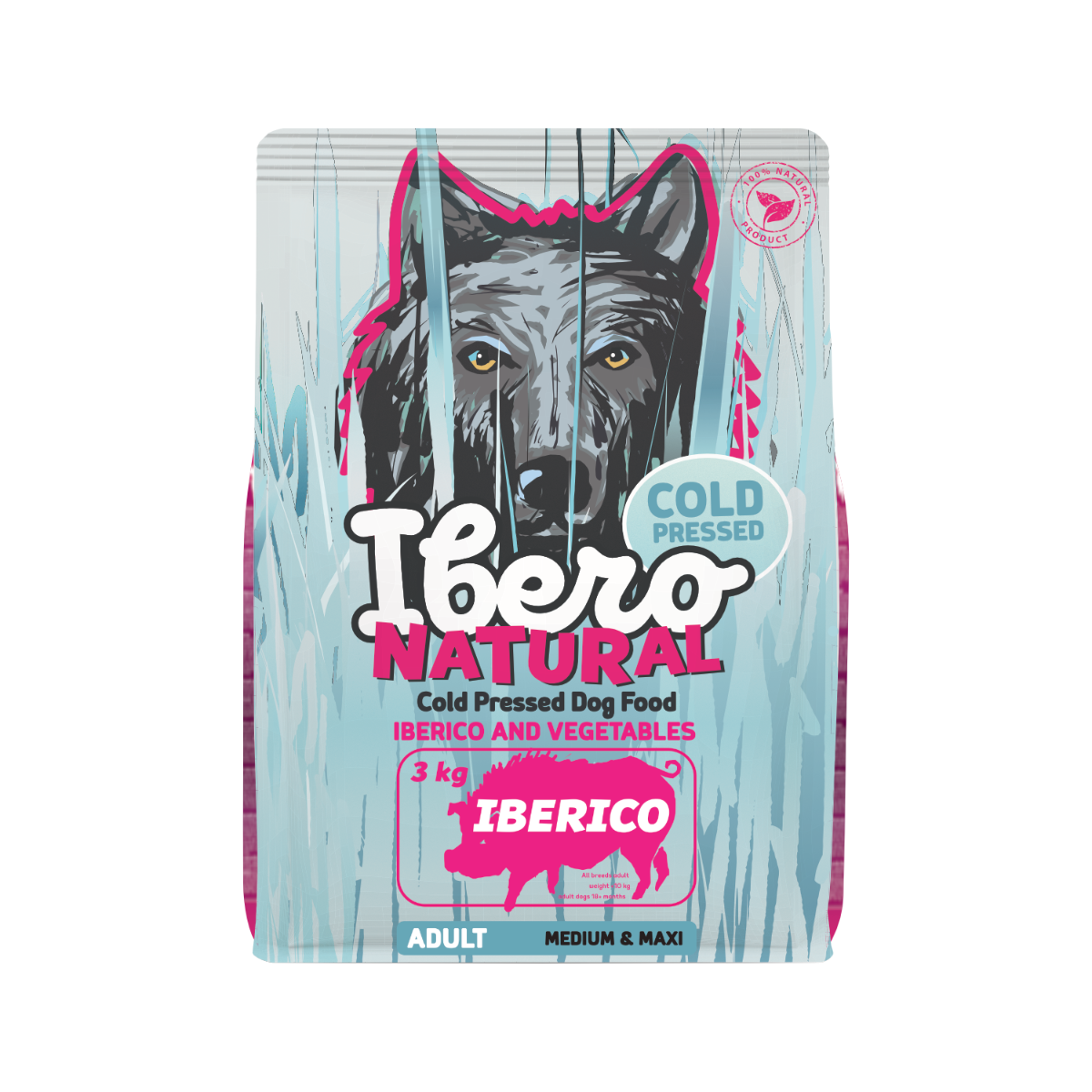 Ibero Cold Press Dog Medium &amp; Maxi Adult Iberico - 3kg