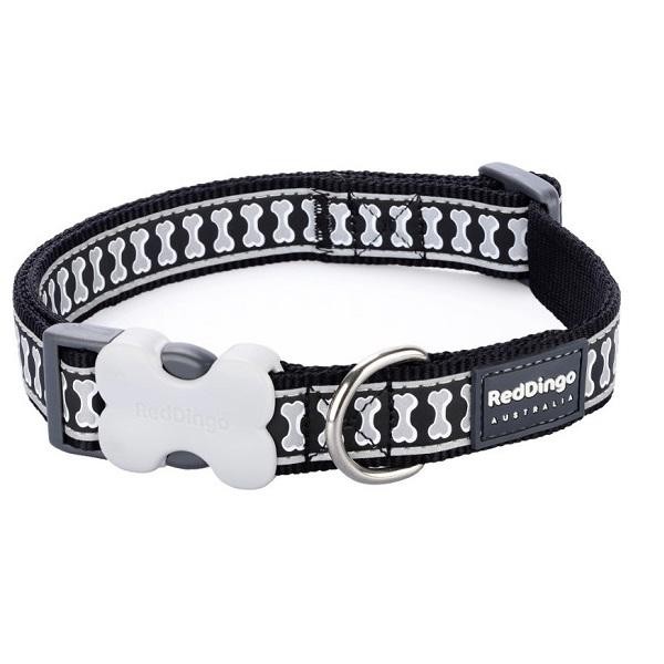 RedDingo Obojok Reflective Bones - 15mm/24 až 36cm