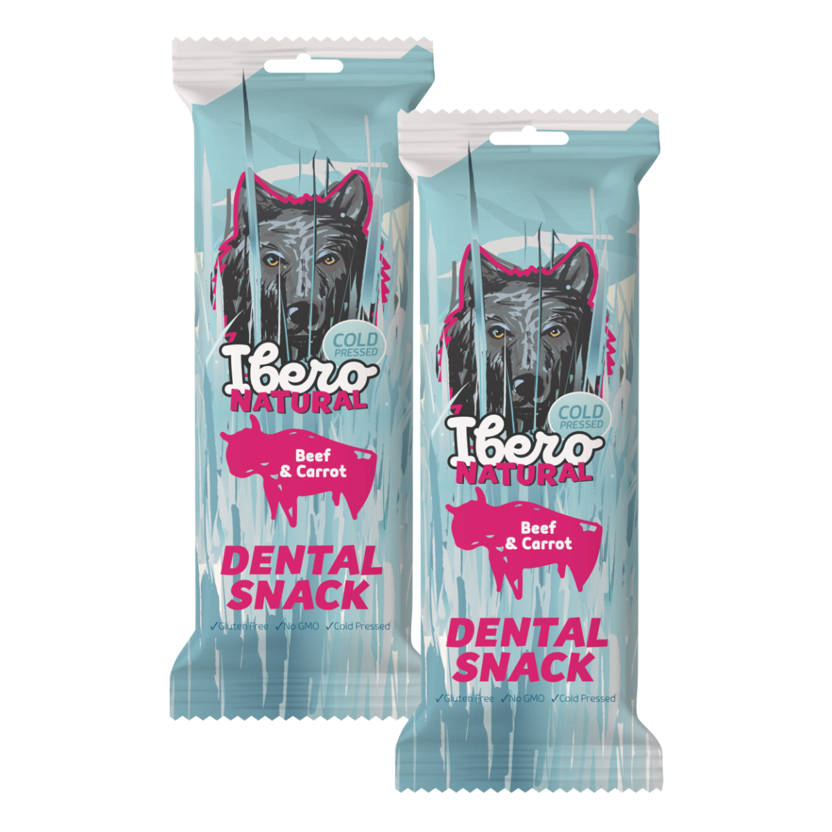 Ibero Dental Snack Beef &amp; Carrot - 2x S/M (3ks/70g)
