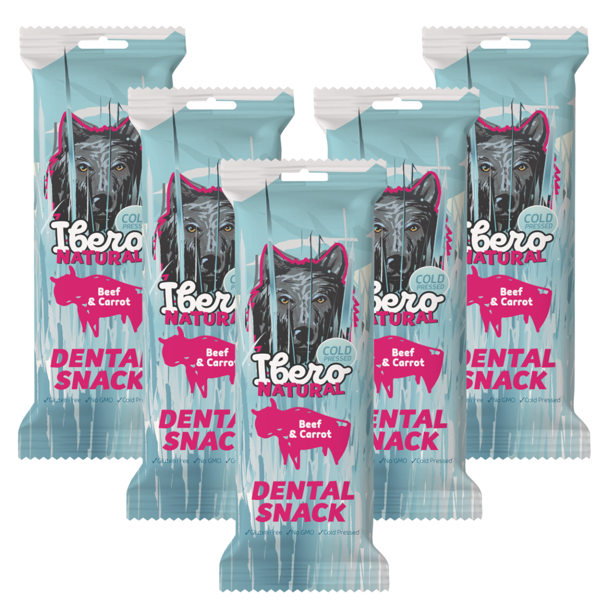 Ibero Dental Snack Beef Carrot - 5x S/M (3ks/70g)