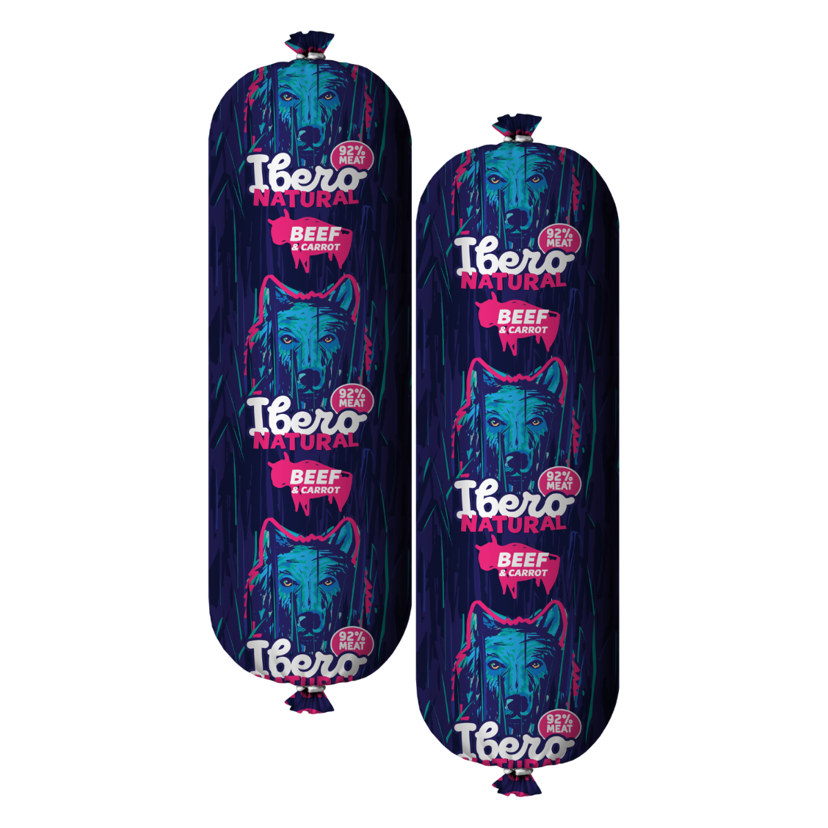 Ibero Natural Sausage Beef &amp; Carrot - 2x800g