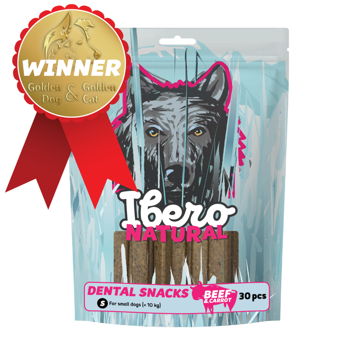 Ibero Dental Snacks Hovädzie/Mrkva 200g - S (30ks)