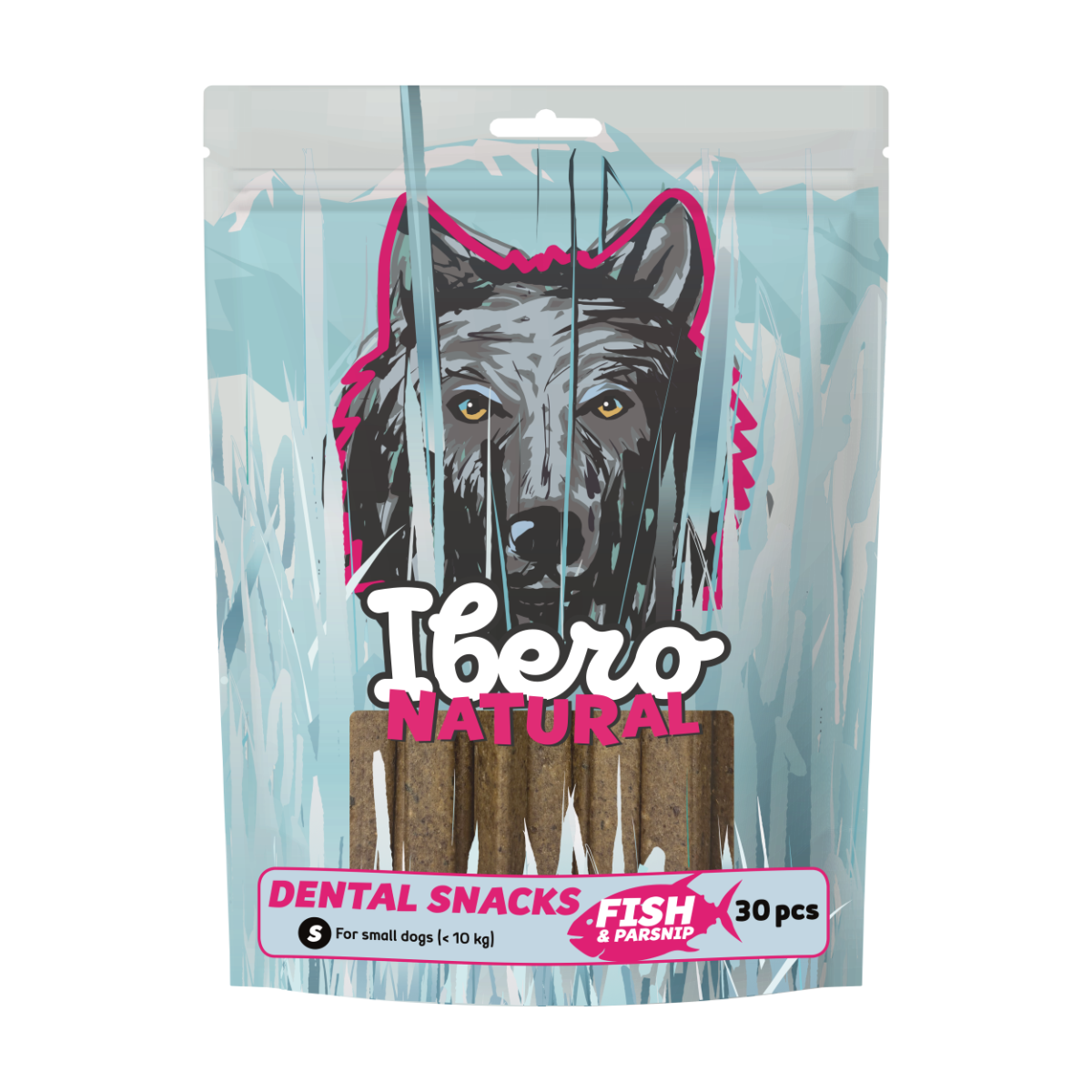 Ibero Dental Snacks Ryba/Pastinák 200g - S (30ks)