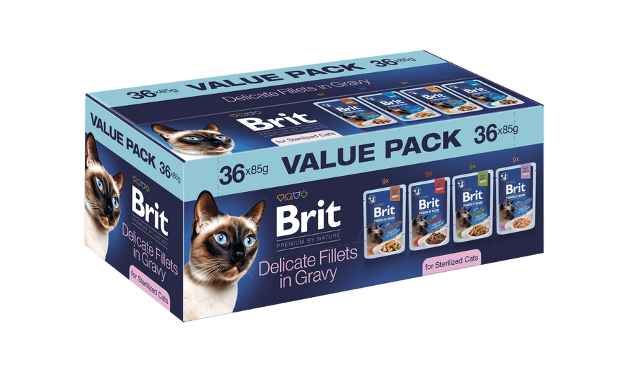 Brit Premium by Nature Cat Pouches Value Pack Sterilized 36 pcs