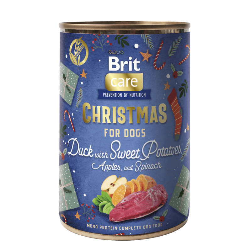 Brit Care Christmas Konz. Duck with Sweet Potatoes, Apples a Spinach - 400g