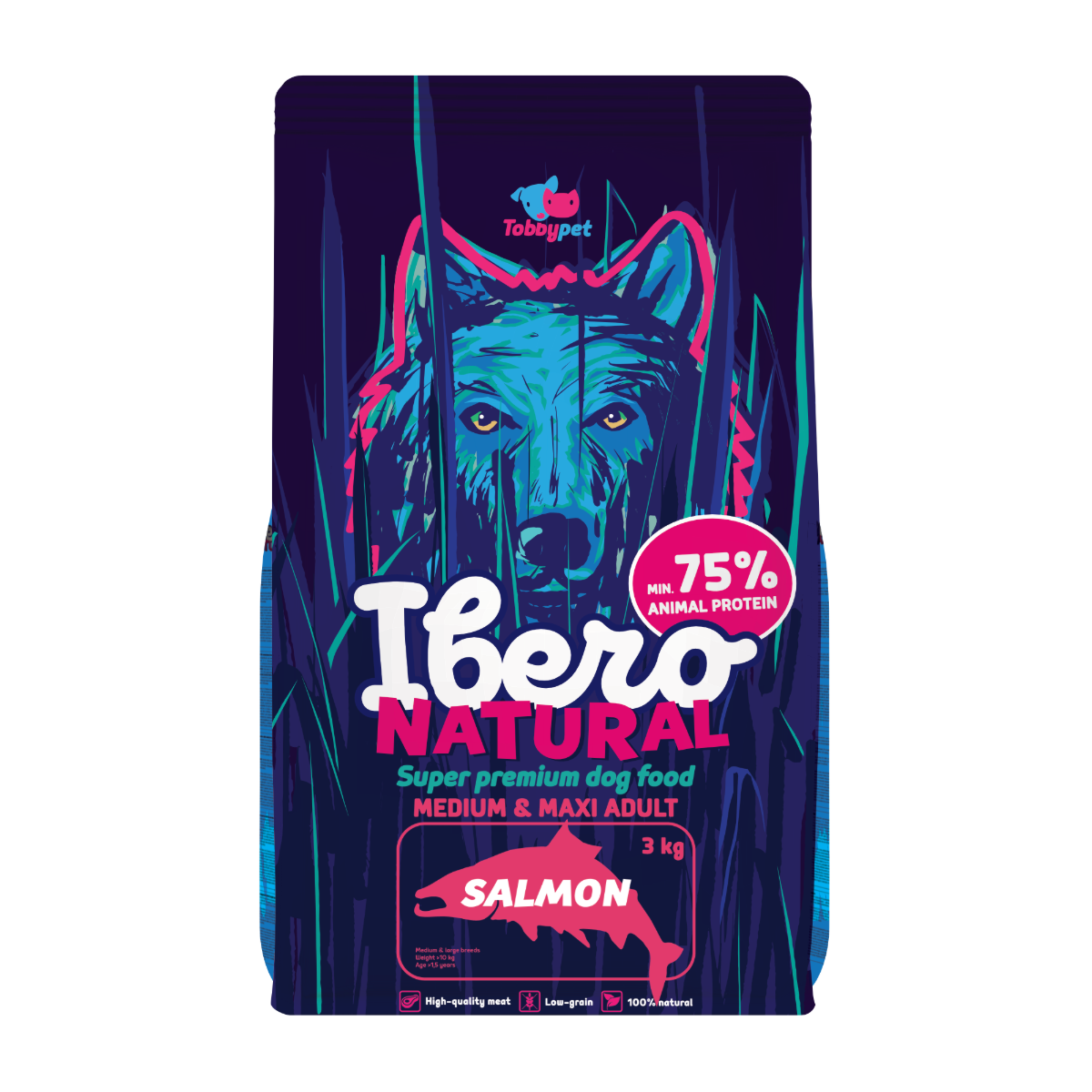 Ibero Natural Dog Medium &amp; Maxi Adult Salmon - 3kg