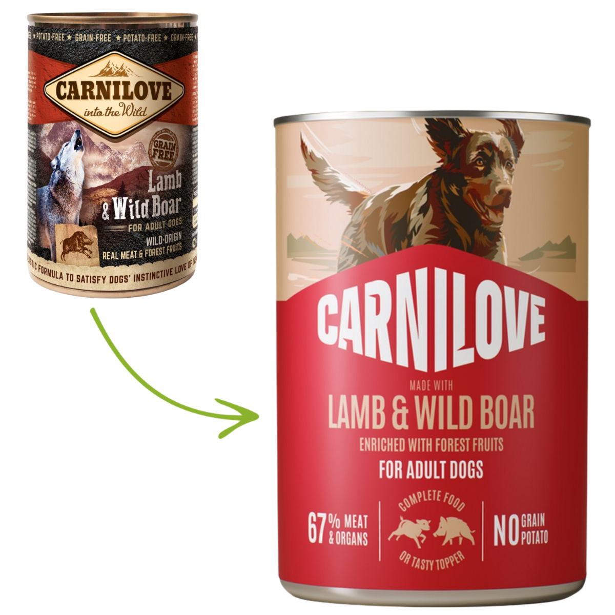 Paté CAN Food Made with Lamb & Wild Boar for Dogs 400 g