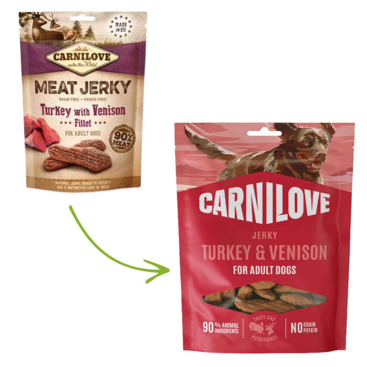 Turkey & Venison JERKY Snack for Dogs 100 g