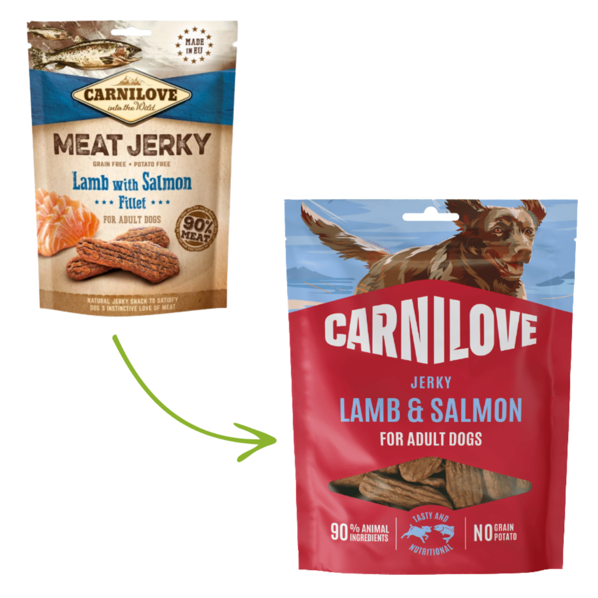 Lamb & Salmon JERKY Snack for Dogs 100 g