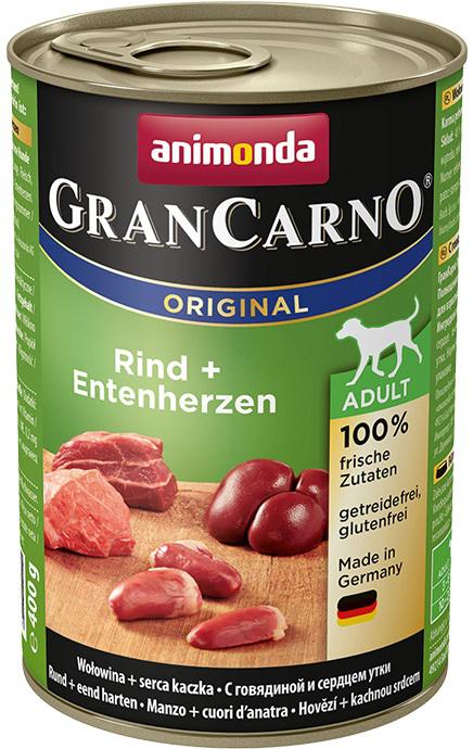 Animonda dog konzerva Gran Carno hovädzie / kačacie srdce - 400g