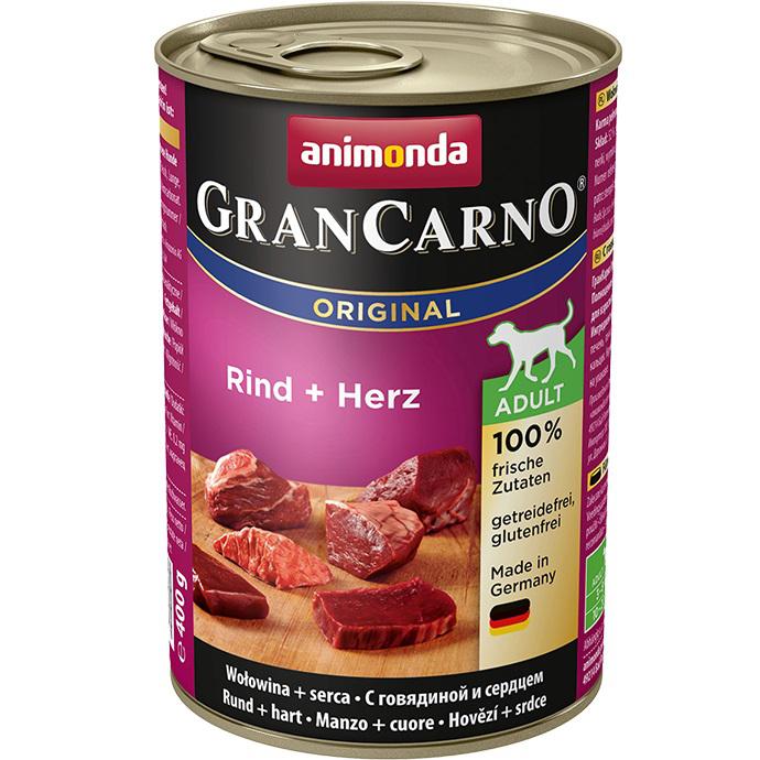 Animonda dog konzerva Gran Carno Hovädzie + Srdce - 400g