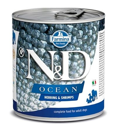 N&D dog OCEAN konz. ADULT herring/shimps - 285g