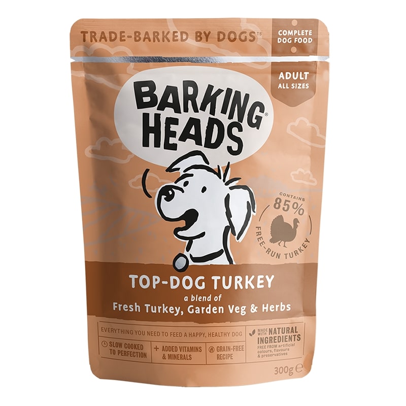 Barking Heads vrecko TOP dog TURKEY - 300g