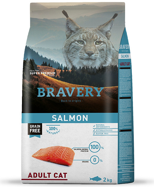 BRAVERY cat ADULT losos - 2 kg