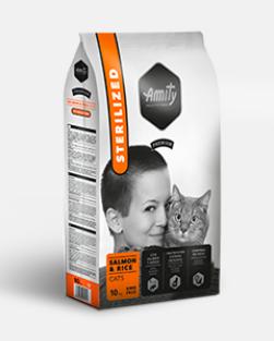 AMITY premium cat STERILISED salmon/rice - 3x10kg