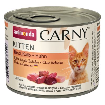 Animonda cat konzerva Carny Kitten hovädzie / teľacie / kura - 400g