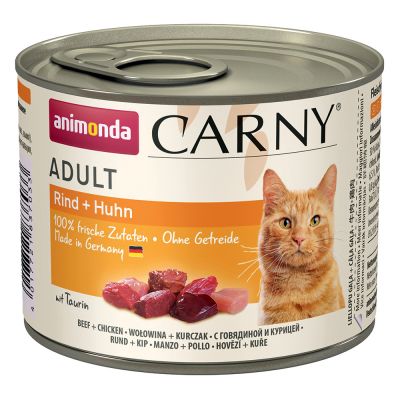 ANIMONDA cat konzerva CARNY hovädzie / kura - 200g