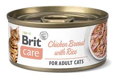 BRIT CARE cat konz. ADULT CHICKEN/breast/rice - 70g / expirace 2/2024