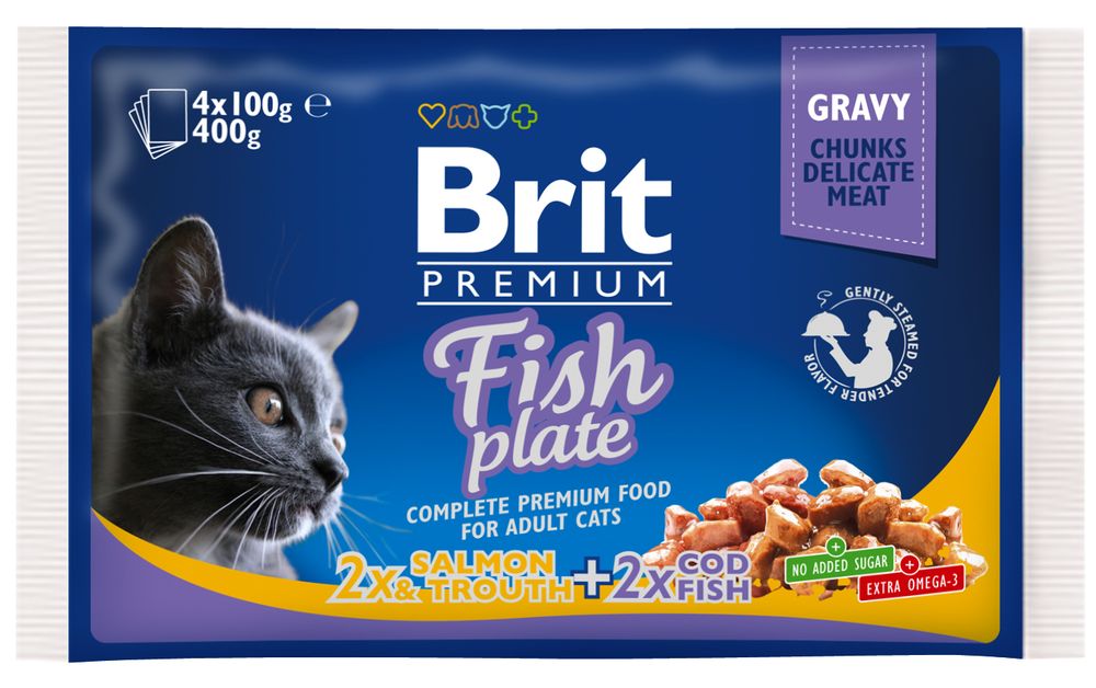 BRIT cat vrecko 4x100g - Rybie menu