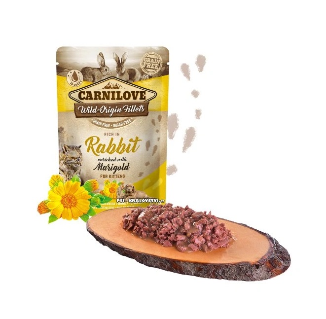 Carnilove Cat Pouch Rich in Rabbit Enriched with Marigold 85 g