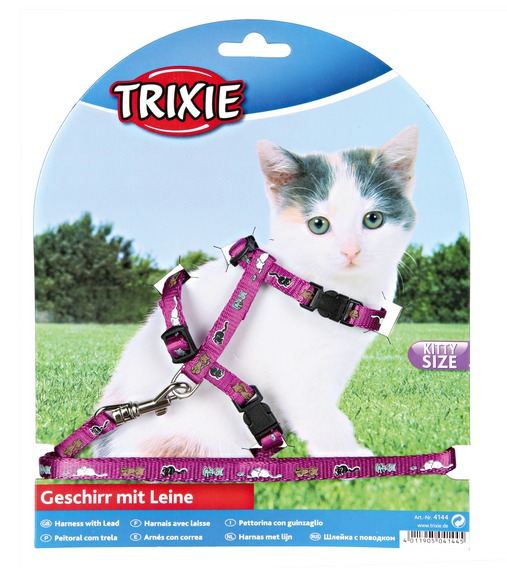 Postroj (trixie) CAT pre mačatá s vodítkom - 8mm/21-34cm/1,2m